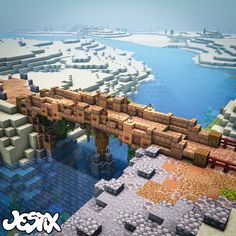 an image of a bridge in minecraft