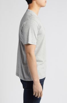 Relaxed and faded like an old favorite, this T-shirt cut from soft organic cotton makes a great go-to on sunny, do-nothing days. Crewneck Short sleeves Chest patch pocket 100% organic cotton Machine wash, dry flat Imported Washed Gray Cotton T-shirt, Washed Short Sleeve T-shirt For Everyday, Washed Cotton Crew Neck T-shirt, Gray Relaxed Fit Soft-washed T-shirt, Gray Soft-washed Relaxed Fit T-shirt, Basic Soft-washed T-shirt For Casual Gatherings, Soft-washed Organic Cotton T-shirt, Heather Grey Cotton Short Sleeve T-shirt, Washed Short Sleeve Organic Cotton T-shirt