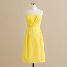 Yellow Cotton Taffeta from J Crew Cute Yellow Dresses, Rush Dresses, Dress Guide, Dress Pretty, Glass Slipper, Sweet Dress, Wedding Images, Girls Dream