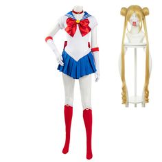 sailor moon cosplay costume and wig