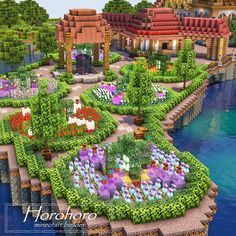 Horohoro | Park of Flowers フラワーパーク Version : JAVA 1.20.1 Shaders : Complimentary shaders Resource pack: Vanilla/ Default #minecraft… | Instagram Starbucks Images, Starbucks Wallpapers, Minecraft Park, Minecraft Garden Ideas, Minecraft Greenhouse, Garden Minecraft, Minecraft Garden, Hyrule Castle