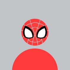 a spiderman face with eyes on it's head and one eye is open