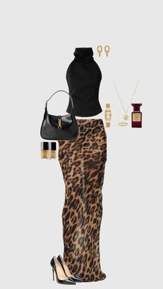 Cheetah Print Outfits, Skandinavian Fashion, Leopard Print Skirt, Mode Inspo, Looks Chic, Cute Everyday Outfits, Going Out Outfits, Print Skirt