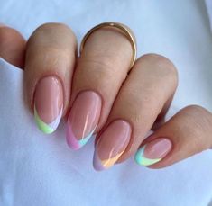 Unghie Sfumate, Oval Nails, Fire Nails, Chic Nails, Cute Acrylic Nails, Nail Manicure