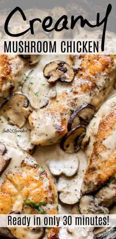 Mushroom Chicken Recipe, Chicken With Mushrooms, Chicken Smothered, Mushroom Recipes Healthy, Creamy Mushroom Chicken, Chicken Mushroom Recipes, Chicken Mushroom, Easy Chicken Dinner Recipes, Mushroom Sauce