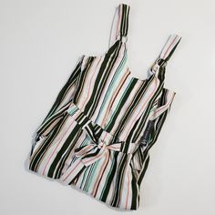 So Fun And Girly! Perfect For Summer. Really Soft And Fully Lined. Not See Through! Easy Breezy Summer Vibes. - Vibrant Stripes - Wide Leg - Size S, Fits 4 - 6 - Belted Waist - Has Pockets! - Scoop Neck - O Ring Straps Brand New With Tags Striped Summer Jumpsuits And Rompers For Vacation, Striped Jumpsuits For Spring Day Out, Summer Striped Cotton Jumpsuits And Rompers, Striped Cotton Jumpsuits And Rompers For Summer, Trendy Striped Jumpsuits And Rompers For Summer, Trendy Striped Jumpsuits And Rompers For Vacation, Casual Striped Jumpsuits And Rompers For Day Out, Striped Cotton Jumpsuits And Rompers For Beach, Striped Cotton Jumpsuits And Rompers For Day Out