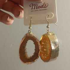 Mode Gorgeous Druzy Sliced Geode Druzy Drop Earrings. Appearance Of Citrine Quartz Or Yellow Topaz Druzy Geode Dangle Hoops, Encased In Gold-Toned Enamel W/French Backings & Secure Clear Rubber Plugs. Nwts! Lead Compliant; Not For Children 14+ Under. Many Other Fashion & Costume Jewelry Sets Available; Bundle & Save! Questions?Leave A Comment! Pm @Beautifulusa Atolea Jewelry Ana Luisa Ananth Jewels Alex & Ani Azilaa Altar'd State Brilliant Earth Brighton Blue Nile Bcbmaxazri Bcbgeneration Brook Atolea Jewelry, Venus Jewelry, Citrine Drop Earrings, Made By Mary, Costume Jewelry Sets, Casting Jewelry, Handcrafted Artisan Jewelry, Brilliant Earth, Blue Nile