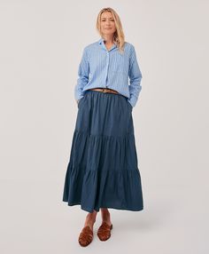 Women’s The Sunset Tiered Skirt made with Organic Cotton | Pact