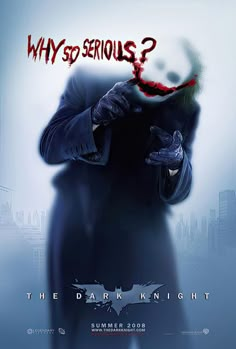 the dark knight movie poster for why so serious?