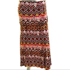 Loveappella Maxi Skirt. Brand New Color: Multi Color Veey Stretchy And Flattering To Any Figure Multicolor Maxi Skirt For Day Out, Day Out Multicolor Lined Maxi Skirt, Multicolor Lined Maxi Skirt For Day Out, Fitted Multicolor Casual Maxi Skirt, Fitted Casual Multicolor Maxi Skirt, Casual Fitted Multicolor Maxi Skirt, Casual Multicolor Pencil Skirt, Multicolor Stretch Long Skirt, Trendy Fitted Pink Maxi Skirt