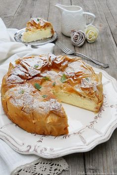 a piece of cake on a white plate