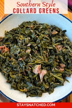 collard greens in a bowl with smoked turkey and ham hocks Best Collard Greens Recipe, Easy Collard Greens Recipe, How To Cook Collards, Southern Style Collard Greens, Southern Collard Greens, Smoked Turkey Wings, Smoked Turkey Legs