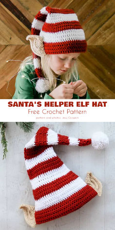 Hat in the Christmas Spirit, Free Crochet Patterns Crochet Elf Hat With Ears Free Pattern, Elf Hat Crochet Pattern Free, Crochet Christmas Hats Free Patterns, Crochet Elf Hat Pattern Free, Elf Hat Pattern, Elf Hat With Ears, Crochet Elf Hat Pattern, Crochet Elf Hat, Crochet Elf