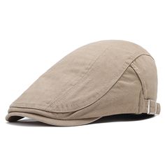 US$ 12.99 - Men Cotton Solid Color Beret Cap Sunshade Casual Outdoors Peaked Forward Cap Adjustable Hat Style Anglais, Berets Cap, England Style, England Fashion, Beret Hat, Newsboy Cap, Cook Islands, St Kitts And Nevis, Green And Khaki