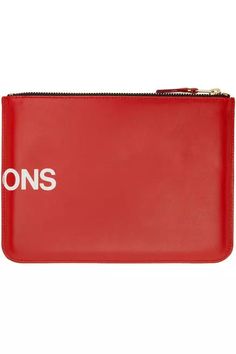 Red Large Pouch, Comme Des Garcons, Wallets, Pouch, Wallet, ? Logo, Red