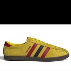 Adidas Herzogenaurach City Series Yellow Black Red Samba Germany If2349 Size 11 And 9.5 New No Box Yellow Sporty Sneakers With Red Sole, Sporty Yellow Sneakers With Red Sole, Yellow Sneakers With Red Sole, Red Samba, Adidas Ultra Boost Men, Pink Basketball Shoes, Adidas Zx 700, Adidas Soccer Shoes, Adidas Golf Shoes