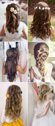 Czech Hairstyles, Wedding Hairstyles For Girls, Hairstyles Girl, Kids Hairstyle, Wedding Hairstyles Bride, Bohemian Hairstyles