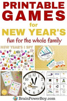 printable games for new year's fun for the whole family