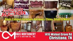 a collage of furniture and other items for sale in a store or auction place