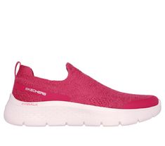 Enjoy easy-going cushioned comfort wearing Skechers GO WALK Flex - Talli. This vegan walking design features a Stretch Fit knit upper, lightweight ULTRA GO cushioning, a Skechers Air-Cooled Goga Mat insole, and a super-flexible traction outsole. | Skechers Women's GO WALK Flex - Talli Slip-On Shoes | Medium Width | Skechers Air-Cooled Goga Mat breathable insole with high-rebound cushioning | Lightweight, responsive ULTRA GO cushioning | Ultra-lightweight Skechers Soft Stride cushioning foam for Skechers Go Walk, Super Flexible, Skechers Women, Comfort Wear, 4 Inch Heels, Skechers Shoes, Easy Going, Walking Shoes, Easy Wear