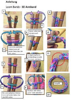 instructions on how to make a loom band - 3b armband for kids