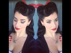 Maquillage Pin Up, 40s Hairstyles, Victory Rolls, Vintage Wedding Hair