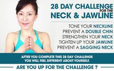 Jawline Exercise, Neck And Shoulder Exercises, Neck Tightening, Sagging Neck, Tighten Loose Skin, 28 Day Challenge