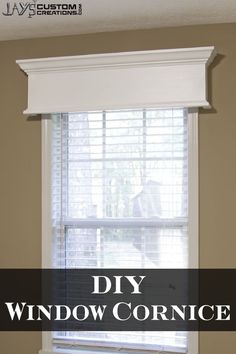 a window with the words diy window corince on it and an image of a