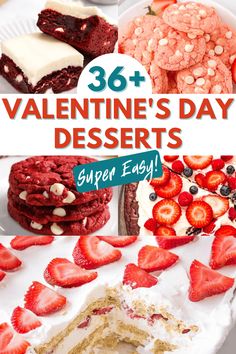 valentine's day desserts with the title overlay