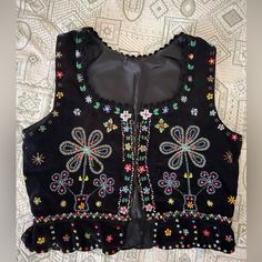 Exclusive Antique Waistcoat. Velvet Fabric Embroidered With Colorful Beads. Velvet Waistcoat, Christmas Wishlist, Velvet Fabric, Limited Time, 50 %, Jackets & Coats, Jackets For Women, Velvet, Beads