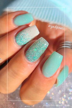 july nails tiffany blue Tiffany Blue Wedding Nails, Summer Aqua Nails, Teal Blue Nail Ideas, Acrylic Nail Designs Teal, Summer Dip Nail 2024 Trends, Blue Sparkle Nails Acrylic, Tiffany Nails Design, Tiffany Blue Nails With Glitter, Creative Nail Designs Unique