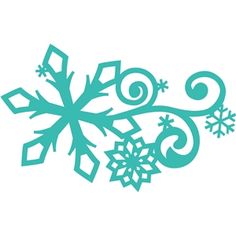 a snowflake with swirls and snow flakes in the shape of letters