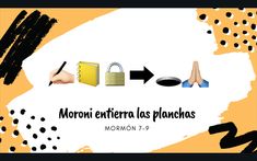 an advertisement for moroni enferra las pllanhass on the side of a yellow background