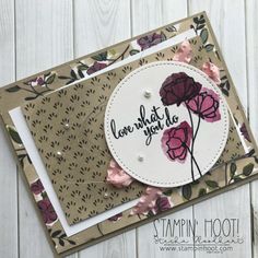 a close up of a card with flowers on it and the words love what you do