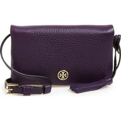 Nwt Tory Burch Robinson Pebbled Leather Messenger Foldover Crossbody Bag 100% Authentic Guaranteed! Bought From Tory Burch! Color: Iris Purple W/ Goldtone Hw (We Also Have It In Kir Royale Red) New With Tags Attached, Still Wrapped In Manufacturer's Original Wrapping! Genuine Leather Detachable And Adjustable Shoulder Strap Leather Tassel Approximately 8" W X 5" H X 1.25" D Price Is Firm. Sorry, No Offers, No Trade. Check Out Our Poshmark Boutique (5-Star Top Rated Seller) For More Tory Burch An Luxury Purple Rectangular Wallet, Elegant Purple Wallets For Travel, Luxury Purple Shoulder Bag With Adjustable Strap, Elegant Purple Everyday Wallet, Elegant Everyday Purple Wallets, Luxury Purple Pouch Bag, Elegant Purple Wallets, Luxury Purple Shoulder Bag For Everyday, Purple Clutch Bag For Everyday Use