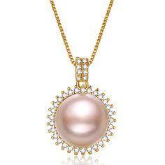 "RVLA Romance Victory 18k Yellow Gold Plated Sterling Silver Cubic Zirconia 10-10.5mm Pink Purple Freshwater Cultured Pearls Princess Diana Inspired Necklace,  17 3/4\"  Approximate 17 3/4\" box chain with spring ring clasp.  1pc 10-10.5mm rare pink purple freshwater cultured pearl with white cubic zirconia.  Photos may have been enlarged or enhanced.  RVLA Romance Victory Jewelry comes with luxury nice jewelry box as shown in picture.   RVLA and S925 stamps. Each piece was individually tested. One certificate with a unique number is enclosed. In case of return, this certificate has to be returned together with all other packing materials.  Fine jewelry at affordable price from RVLA Romance Victory Jewelry located in Los Angeles Jewelry Capital. We only ship to street address in the contig Nice Jewelry, Inspired Necklace, Freshwater Cultured Pearls, Princess Diana, Box Chain, Cultured Pearls, Gold Plated Sterling Silver, Spring Rings, Amazing Jewelry