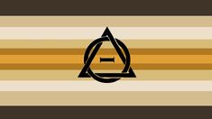 an abstract design with the letter a in black and gold colors on a striped background