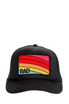 #color_black Trucker Hats For Women, Baseball Hats For Women, Black Trucker Hat, Red Color Schemes, Hats Women, Rainbow Design, Snap Back, Build Your Brand, Newport Beach