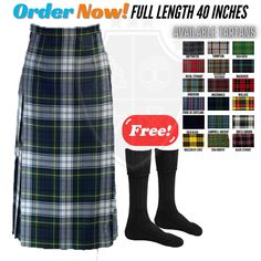 This classic and timeless kilted style skirt can be made in a tartan of your choice. The style incorporates our attention to detail with beautiful deep pleats to give the skirt movement. The hand fringed edge softens the apron and the look is completed with two leather straps and Silver Chrome buckles. The inside apron is attached to the outside apron using Velcro to create a smooth and even finish. This skirt is lovingly crafted with the premium materials and acrylic tartan fabric. This skirt i Fitted Knee-length Plaid Bottoms, Fitted Plaid Skirt For School Uniform, Fitted Pleated Plaid Bottoms, Scottish Style Fitted Pleated Skirt For Fall, Fall Scottish Pleated Skirt, Fitted Pleated Plaid Skirt, Scottish Style Fitted Pleated Skirt, Fitted Plaid Pleated Skirt For School Uniform, Scottish Style Fitted Plaid Pleated Skirt