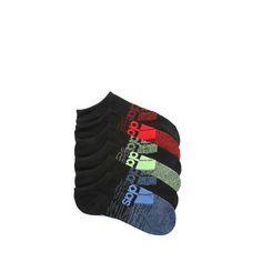 adidas-Superlite Kids' No Show Socks - 6 Pack Stay active in the Superlite no-show socks from adidas. With a lightweight design, targeted cushioning, and moisture-wicking yarn, this pack will keep little ones feeling fun and refreshed all day. Adidas Sports Socks With Logo, Sporty Adidas Socks For Sports, Adidas Sporty Socks For Sports, Adidas Sporty Socks With Logo, Sporty Adidas Socks, Sporty Black Running Socks, Fade-resistant Black Sports Socks, Black Non-slip Socks For Sports Events, Black Non-slip Socks For Sports