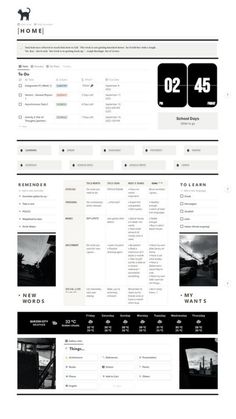 #Tumblr #Student_Notion_Dashboard #Notion_Template_Ideas_Personal_Dashboard #Notion_Dark_Mode_Templates_Aesthetic Minimalist Notion Dashboard, Notion Dashboard Template Free, Free Notion Dashboard, Notion Dashboard Ideas, Notion Life Dashboard, Notion Free Template, 2nd Brain, Notion Template Free