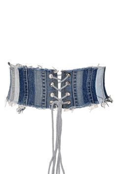 Denim Corset Belt – AYPE WORKS Reworked Dress Ideas, Denim Upcycle Clothing, Diy Corset Belt, Recycled Denim Fashion, Denim Corset Belt, Upcycle Denim Jeans, Customized Jeans, Steampunk Western, Denim Quilt Patterns