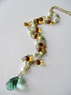 17% discount Multi gemstone necklace, Multi-gemstone necklace, Green quartz, freshwater pearls, peridot & czech amber brioletts Necklace -14 Pearl Necklace Colorful, Multi Gemstone Necklace, Wife Jewelry, Colorful Necklace, Necklace Colorful, Peridot Necklace, Necklace Green, Amber Necklace, Necklace Pearl