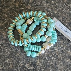 Brand New Braclets Everyday Blue Jewelry For Spring, Spring Turquoise Bracelet Jewelry, Spring Turquoise Jewelry Bracelet, Adjustable Turquoise Bracelets For Spring, Casual Turquoise Bracelets For Spring, Blue Bracelets For Spring, Polymer Bracelets, Wooden Bangle Bracelet, Wooden Bangle