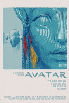 a movie poster with an image of a woman's face and the words avatar