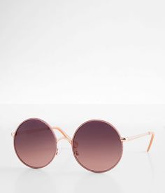 BKE Halo Glitter Round Sunglasses - Copper/Gold , Women's Rosegold Metal frame sunglasses Gradient lenses 100% UV protection. Apparel & Accessories Rose Gold Tinted Sunglasses For Party, Rose Gold Sunglasses With Uv Protection For Party, Sunglasses For Women, Sunglasses & Glasses, Women's Sunglasses, Sunglass Frames, Uv Protection, Round Sunglasses, Metal Frame