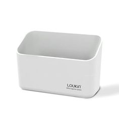 a white square container sitting on top of a table