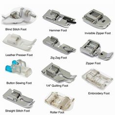 the different types of sewing foot parts