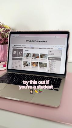 #notiontemplate #notiontemplatefree Aesthetic Student, Cute And Aesthetic, Student Info, Planner Apps, Student Life Hacks, School Plan, Student Goals, Academic Planner