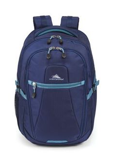 The High Sierra Fairlead Computer Backpack is a rugged bag that is fully featured and has styling that is perfect for the boardroom and on the trail. This pack is TSA friendly, which means you do not have to pull out your laptop at airport security. All of your digital gear (laptop, tablet, media player, and phone) has a secure and dedicated space. Padded grab handle Zip pockets at front Large main compartment with dedicated laptop pocket Integrated luggage pass through strap Padded straps Mesh water bottle pocket | High Sierra Fairlead Computer Backpack, Blue At Airport, Airport Security, Computer Backpack, Rug Bag, Luggage Backpack, North Face Backpack, Laptop Pocket, The Trail, You Bag